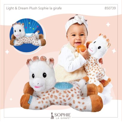 ตุ๊กตายีราฟโซฟีส่องแสงโปรเจคเตอร์ พร้อมเสียงดนตรี Light & Dream Plush Sophie la girafe
